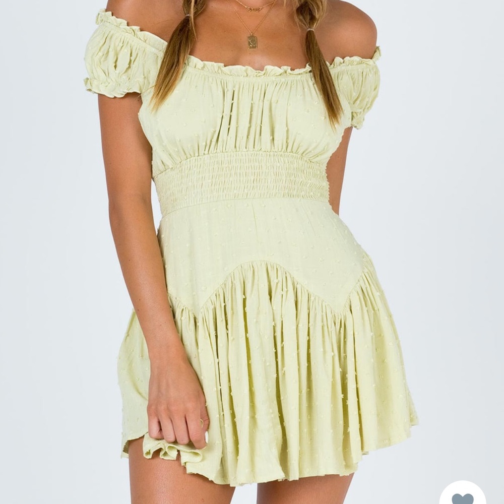 NWOT Princess Polly Anastasiya Mini Dress Lime